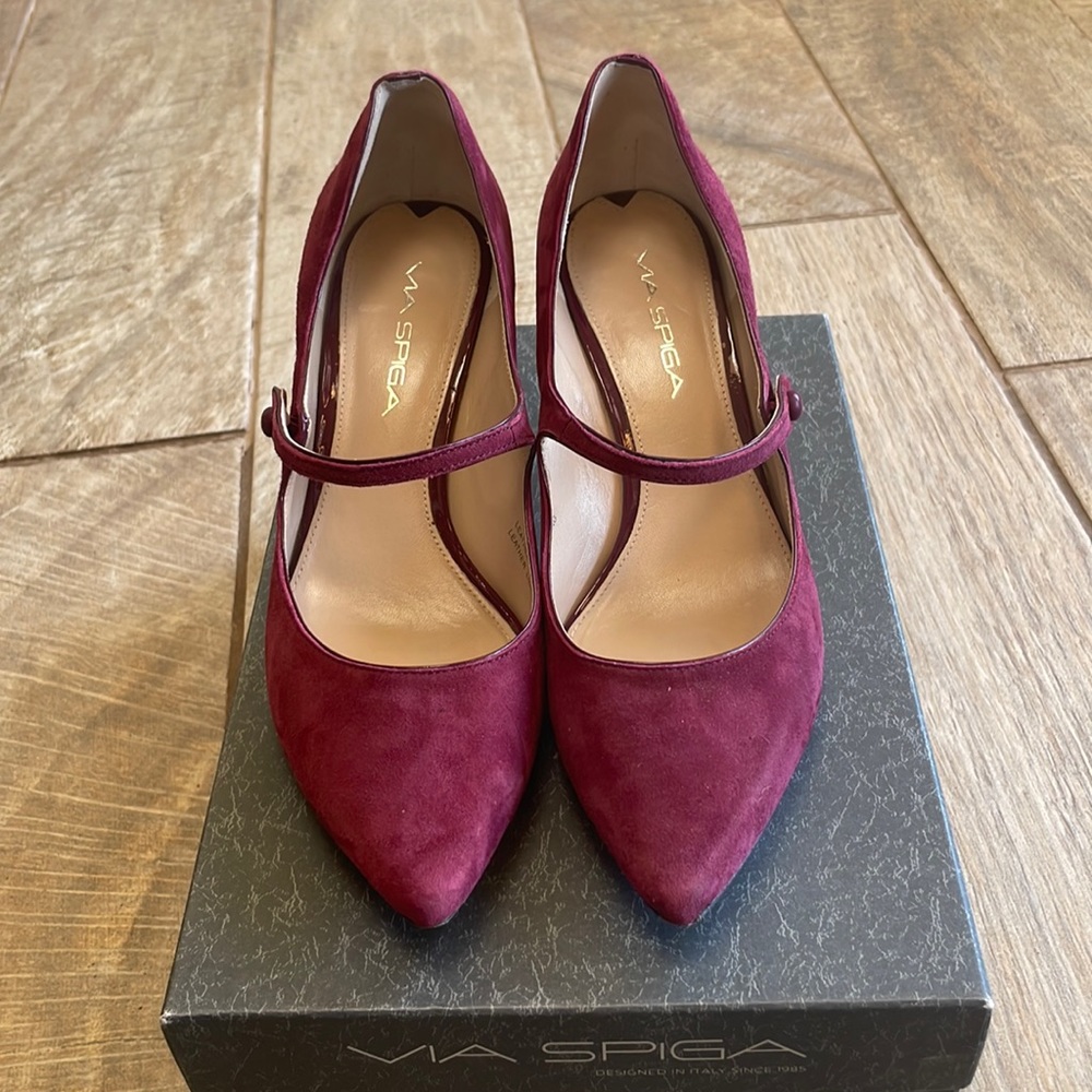 Via Spiga macey raspberry sue mary Jan style shoe